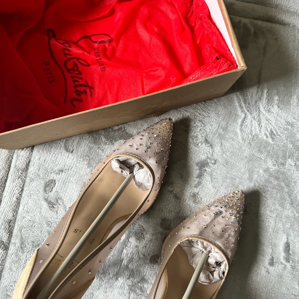Women’s Christian Louboutin: Mini Glitter Follies Strass Pump